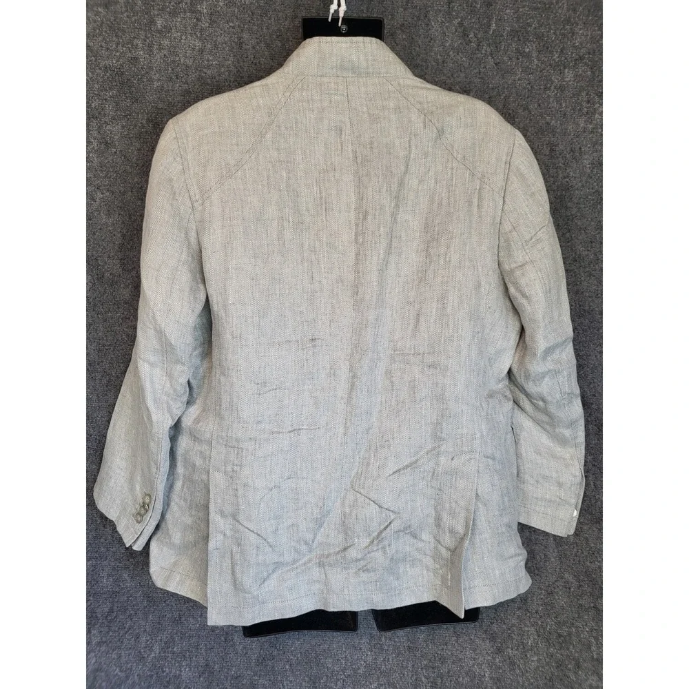 Circle of Gentlemen Malloghan Blazer Slim Fit Mandarin‎ Collar Herringbone Sz 56